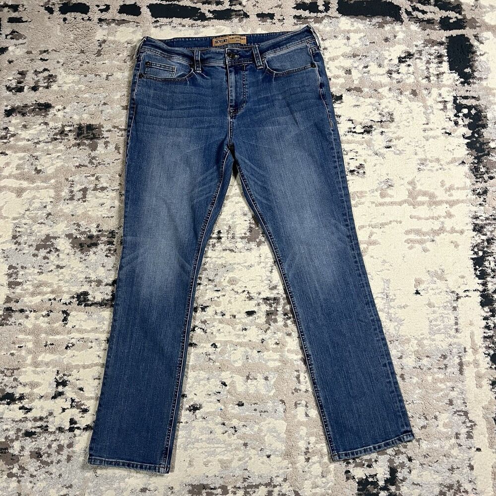 Seven 7 Mens Pants Slim Straight Premium Denim Stretch Blue Jeans Size 34x32(30)